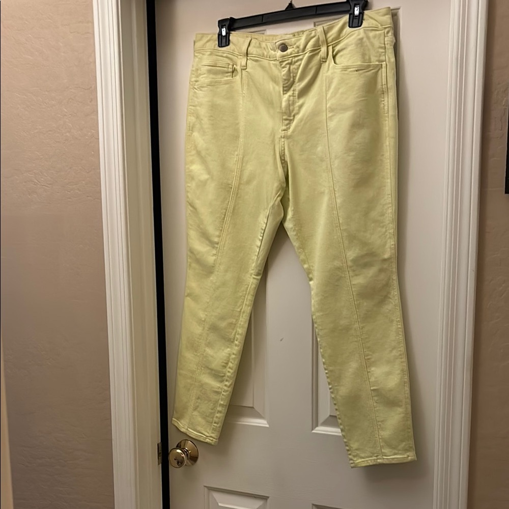 Yellow High-Waisted Pants